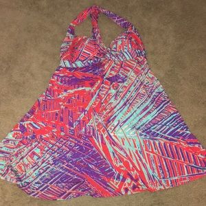 Colorful Summer Halter Dress 👗 Sz XL